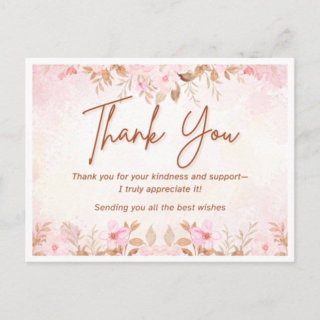 Tarjeta de agradecimiento de boda (Anverso)