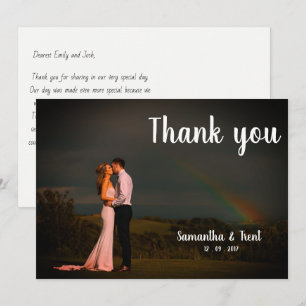 Tarjeta de agradecimiento de boda - Arcoíris