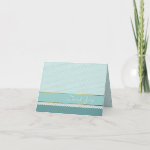 Tarjeta de agradecimiento de boda azul huevo de pe
