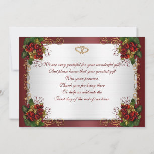 Tarjeta de agradecimiento de boda "Boda de inviern