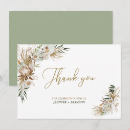 Tarjeta de agradecimiento de boda Boho/Bohemian