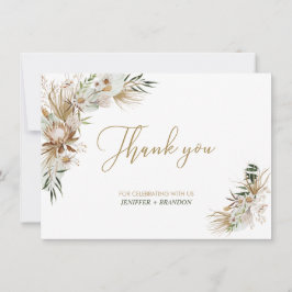 Tarjeta de agradecimiento de boda Boho/Bohemian