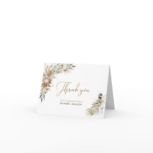 Tarjeta de agradecimiento de boda Boho/Bohemian