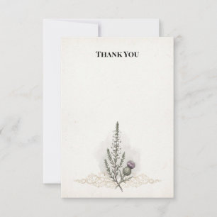 Tarjeta de agradecimiento de boda botánica de card