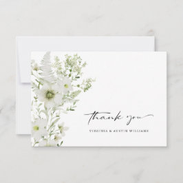 Tarjeta de agradecimiento de boda botánica elegant