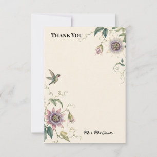 Tarjeta de agradecimiento de boda botánica Flor de