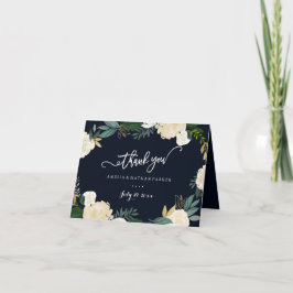Tarjeta de agradecimiento de boda botánica moderna