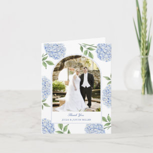 Tarjeta de agradecimiento de boda clásica Hortensi