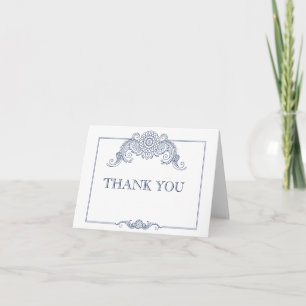 Tarjeta de agradecimiento de boda con diseño de pe