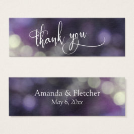 Tarjeta de agradecimiento de boda con efecto Bokeh