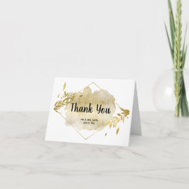 Tarjeta de agradecimiento de boda con efecto de fo