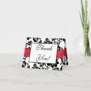 Tarjeta de agradecimiento de boda con estampado fl