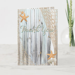 Tarjeta de agradecimiento de boda con estrella de 
