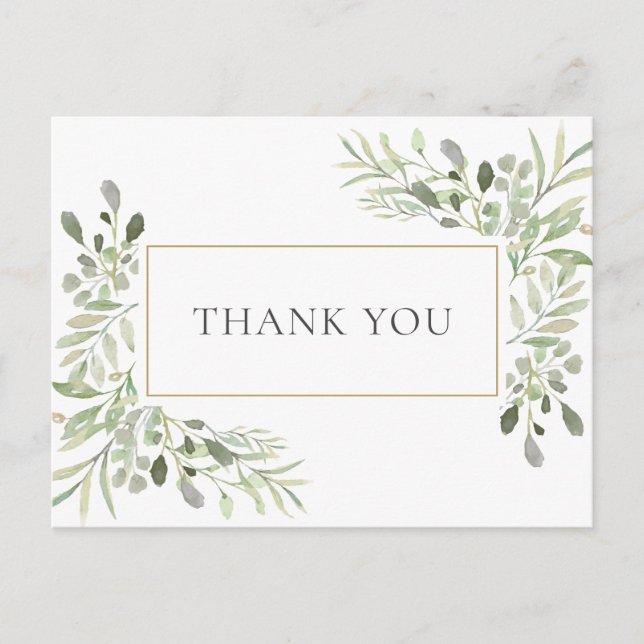 Tarjeta de agradecimiento de boda con foto de vege (Anverso)