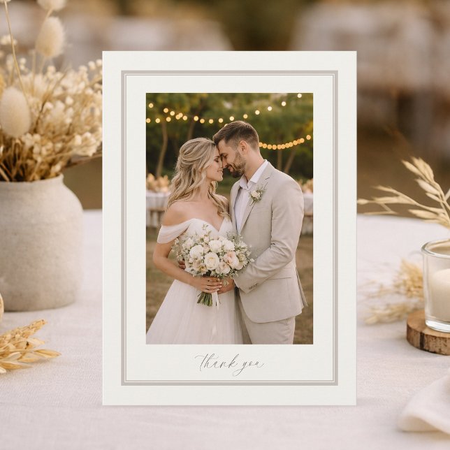 Tarjeta de agradecimiento de boda con foto, doble  (Subido por el creador)