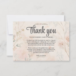 Tarjeta de agradecimiento de boda con foto Love in