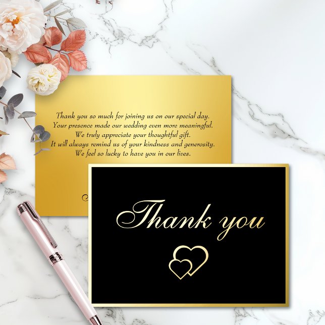 Tarjeta de agradecimiento de boda con foto moderna (Subido por el creador)
