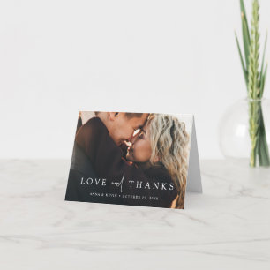 Tarjeta de agradecimiento de boda con foto persona