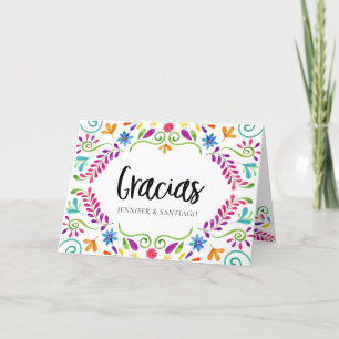 Tarjeta de agradecimiento de boda con foto temátic