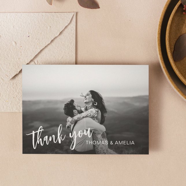Tarjeta de agradecimiento de boda con mensaje pers (Subido por el creador)