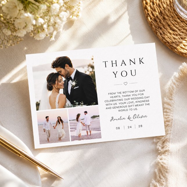 Tarjeta de agradecimiento de boda con mensaje y co (Subido por el creador)
