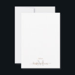 Tarjeta de agradecimiento de boda con monograma de<br><div class="desc">Tarjeta de agradecimiento de boda. Monograma en oro y gris. Fondo blanco.</div>