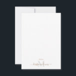 Tarjeta de agradecimiento de boda con monograma de<br><div class="desc">Tarjeta de agradecimiento de boda. Monograma en oro y gris. Fondo blanco.</div>