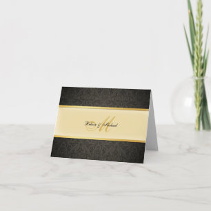 Tarjeta de agradecimiento de boda con monograma de