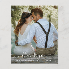 Tarjeta de agradecimiento de boda con presupuesto