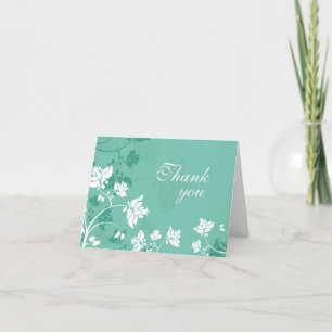 Tarjeta de agradecimiento de boda con remolinos fl
