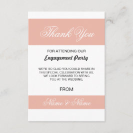 Tarjeta de agradecimiento de boda Coral y Raya Bla