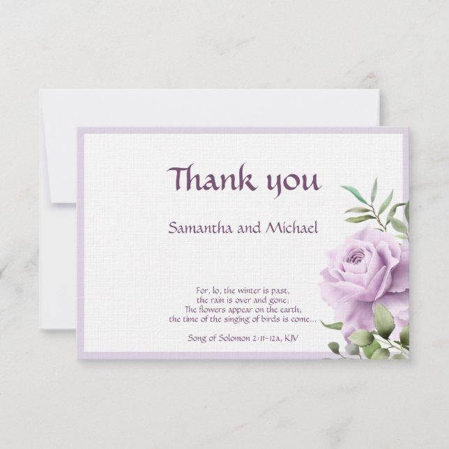 Tarjeta de agradecimiento de Boda cristiano - Canc (Anverso)