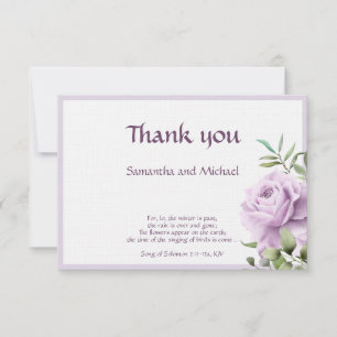 Tarjeta de agradecimiento de Boda cristiano - Canc