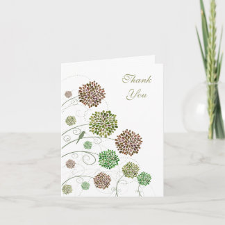 Tarjeta de agradecimiento de boda Dahlia Green Gab
