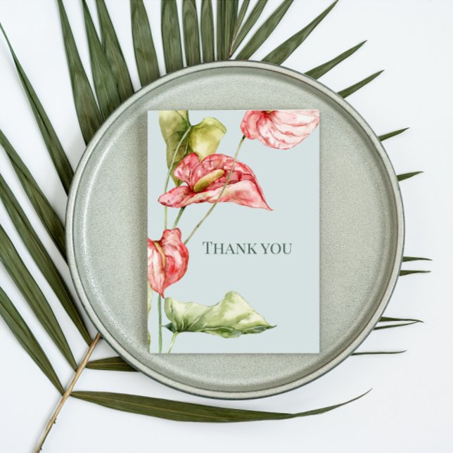 Tarjeta de agradecimiento de boda de Anthurium Ele (Subido por el creador)
