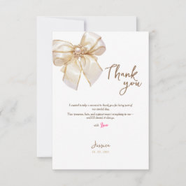 tarjeta de agradecimiento de boda de arcilla elega