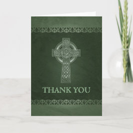 Tarjeta de agradecimiento de boda de Cruz Celta Ir