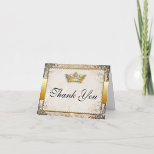 Tarjeta de agradecimiento de boda de cuento de had