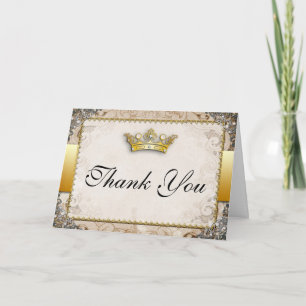 Tarjeta de agradecimiento de boda de cuento de had