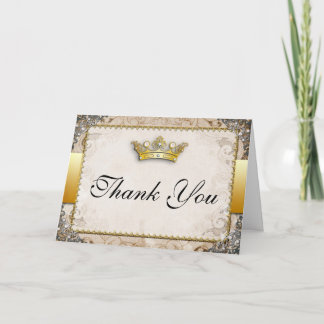 Tarjeta de agradecimiento de boda de cuento de had