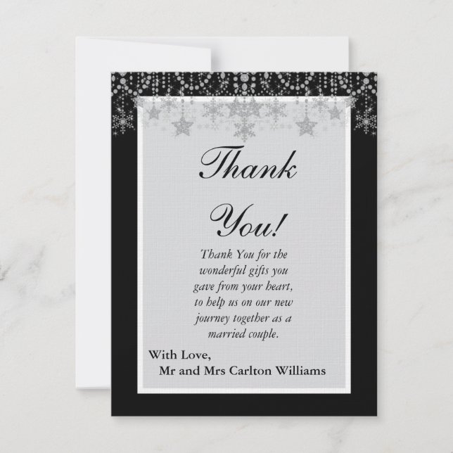 Tarjeta de agradecimiento de boda de diamante de i (Anverso)