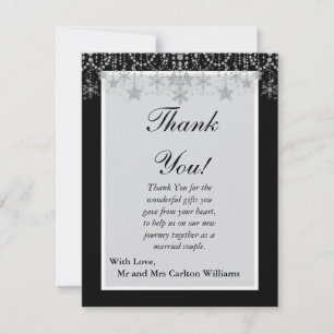 Tarjeta de agradecimiento de boda de diamante de i