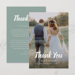 Tarjeta de agradecimiento de Boda de doble cara co