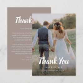Tarjeta de agradecimiento de Boda de doble cara co