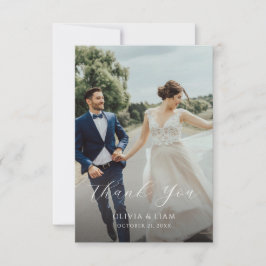 Tarjeta de agradecimiento de Boda de doble cara co