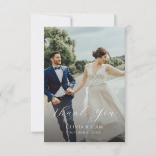 Tarjeta de agradecimiento de Boda de doble cara co