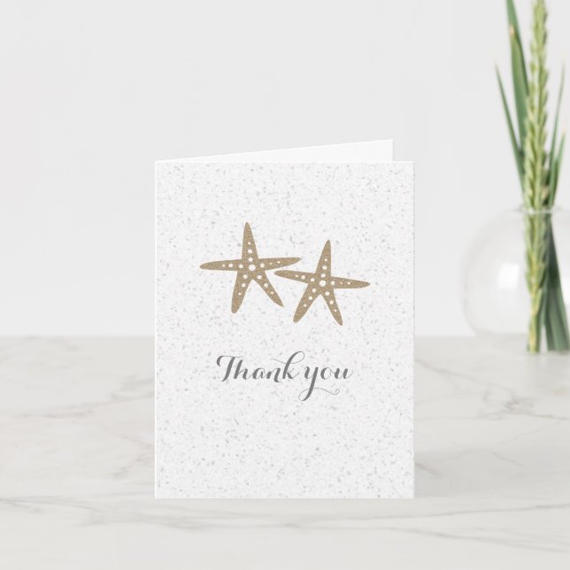Tarjeta de agradecimiento de boda de dos estrellas (Anverso)