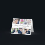 Tarjeta de agradecimiento de boda de escritura enc<br><div class="desc">Envía tu primera correspondencia como una pareja recién casada con esta tarjeta chic y moderna que tus amigos y familiares seguramente adorarán. También disponible en otros colores. Diseño © berryberrysweet.com</div>