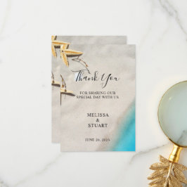 Tarjeta de agradecimiento de boda de estrella de m