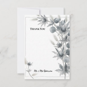 Tarjeta de agradecimiento de boda de Eucalipto Car